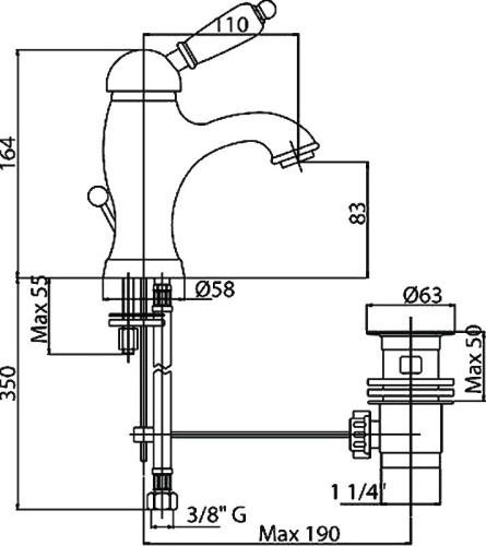 22 840 руб. Смеситель Cezares Elite ELITE-LSM1-02-Bi для раковины фото 2 Смеситель Cezares Elite ELITE-LSM1-02-Bi для раковины фото 2