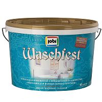 Краска JOBI Waschfest для помещений с повышенной влажностью, идеальна для ванных комнат и кухонь