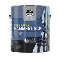 Эмаль на ржавчину Dufa Premium Hammerlack 3-в-1 гладкая RAL 6005 зеленая 2,5 л.