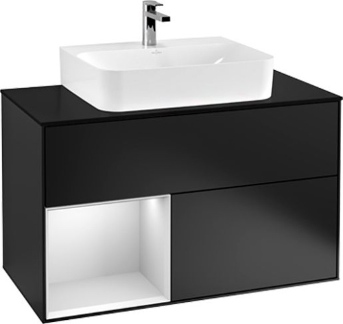 Мебель для ванной Villeroy & Boch Finion G112MTPD 100 с подсветкой и освещением стены фото 2