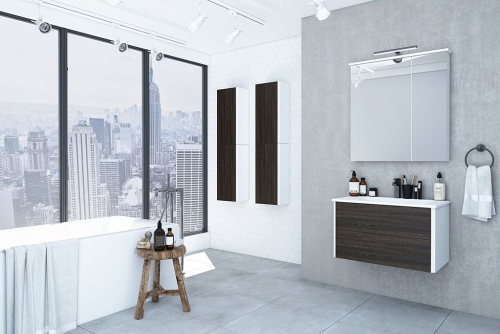 Зеркало-шкаф AQUATON Брук 80 со светильником