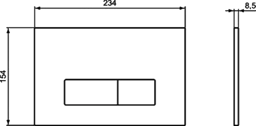 Комплект Ideal Standard Tesi T355101 безободковый + система инсталляции + кнопка смыва фото 11