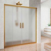 Душевая дверь в нишу Kubele DE019D4-MAT-BR 170 см, профиль бронза
