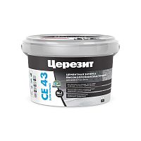Церезит CE 43 SUPER STRONG затирка для широких швов до 40 мм, 07 серый (25кг)