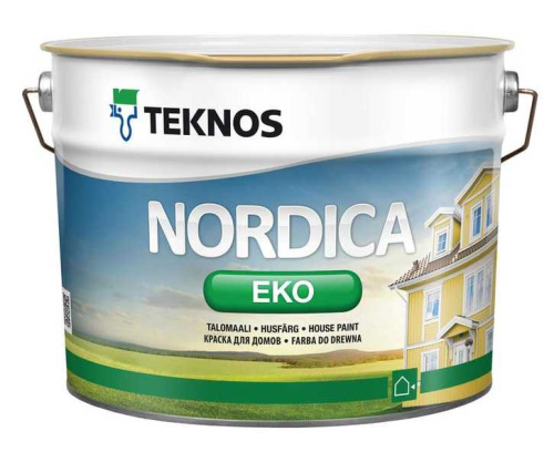 Краска Teknos Nordica Eko акрилатно-масляная, для дерева и домов
