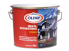 Эмаль Олимп полуматовая алкидная, для металлических, деревянных, бетонных