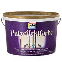 Краска Jobi Putzeffektfarbe акриловая, с эффектом декоративной штукатурки, для стен снаружи и внутри помещений