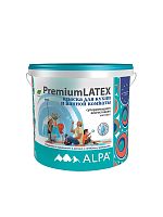 Краска для кухни и ванной латексная Alpa Premiumlatex матовая белая 10 л.