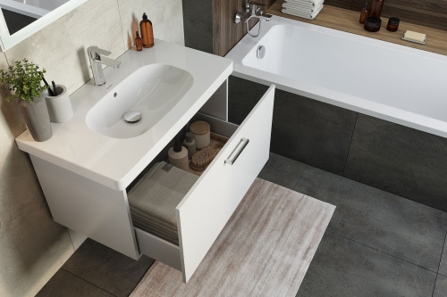Мебель для ванной Duravit D-code 80 белая матовая фото 5