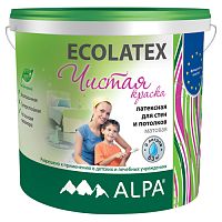 Краска для стен и потолков латексная Alpa Ecolatex матовая белая