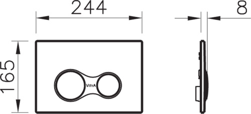 Комплект Унитаз подвесной Vitra Shift 7742B003-0075 с крышкой 91-083-009 + система инсталляции 800-2015 кнопка смыва хром фото 12