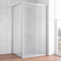 Душевой уголок Vegas Glass ZP+ZPV 100*100 07 10 профиль матовый хром, стекло сатин