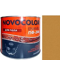Эмаль Новоколор ПФ 266 «Желто-Коричневая» быстросохнущая глянцевая для пола — 25кг «Novocolor»