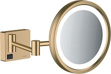 Косметическое зеркало Hansgrohe AddStoris 41790140 шлифованная бронза