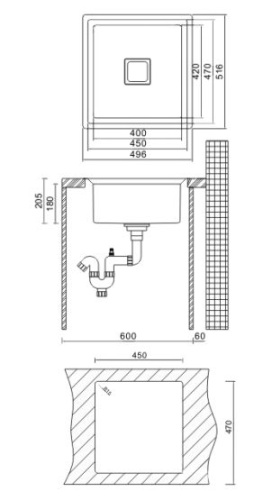 Мойка кухонная Oulin OL-FU114 фото 3