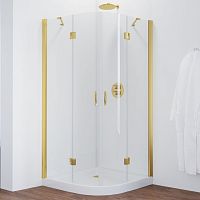 Душевой уголок Vegas Glass AFS 120 09 01 профиль золото, стекло прозрачное