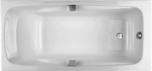 Чугунная ванна Jacob Delafon Repos 160x75, с ручками + ножки и слив-перелив