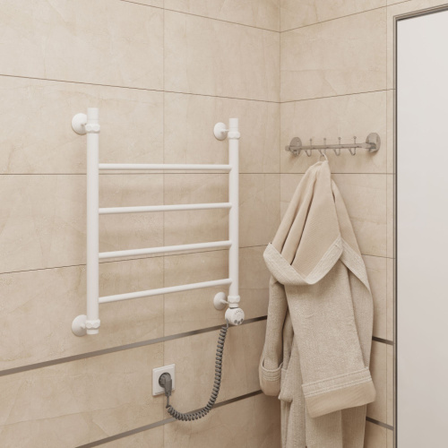 Полотенцесушитель электрический EWRIKA Сафо P 60х50 R, белый фото 2