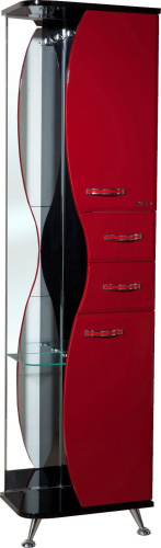 Шкаф-пенал Bellezza Рио 50 R красный с черным фото 2
