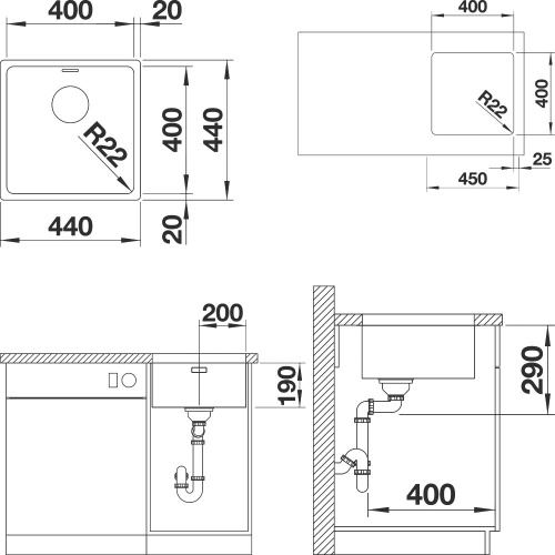 Мойка кухонная Blanco Andano 400-U фото 3