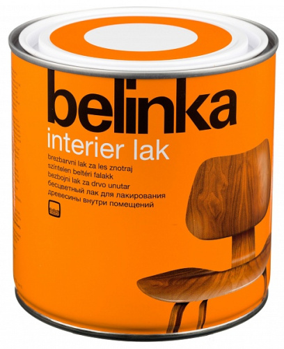 Лак Belinka Interier Lak акриловый, для древесины, для стен и потолков, полуматовый