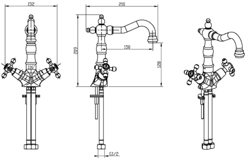 31 391 руб. Смеситель Boheme Satin 292-ST для раковины фото 2 Смеситель Boheme Satin 292-ST для раковины фото 2