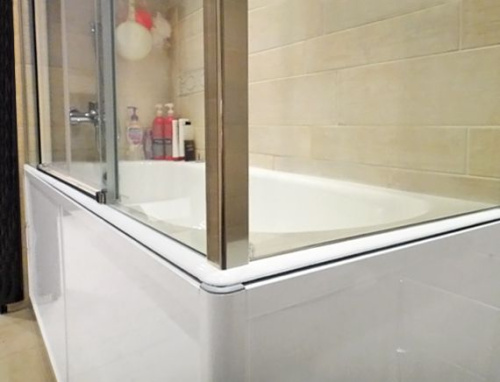 Шторка на ванну GuteWetter Slide Part GV-865 левая 170x80 см стекло бесцветное, профиль хром фото 5