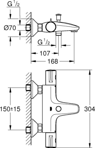 Термостат Grohe Grohtherm 800 34567000 для ванны с душем фото 4