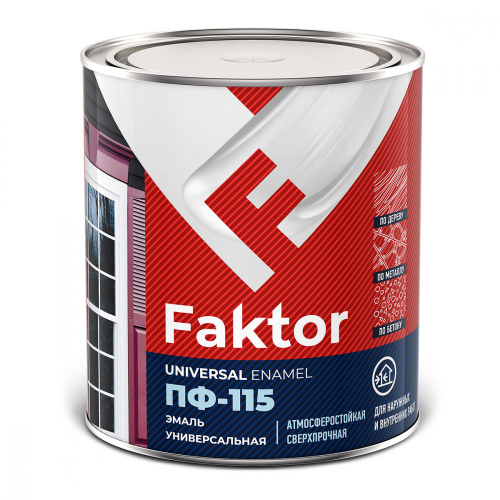 Faktor / Фактор эмаль ПФ-115 алкидная атмосферостойкая 1,9 кг