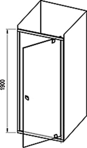 Душевая дверь в нишу Ravak PDOP1-80 Transparent, профиль хром фото 4