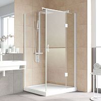 Душевой уголок Vegas Glass AFP-Fis Lux 120*90 01 01 R профиль белый, стекло прозрачное