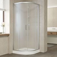 Душевой уголок Vegas Glass ZS 90 07 10 профиль матовый хром, стекло сатин