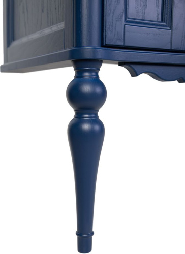Шкаф-пенал ValenHouse Эстетика R, витрина, синий, ручки бронза фото 4