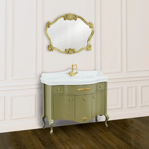 Мебель для ванной Migliore Impero 110 с ящиками, с дверками, oliva фото 5