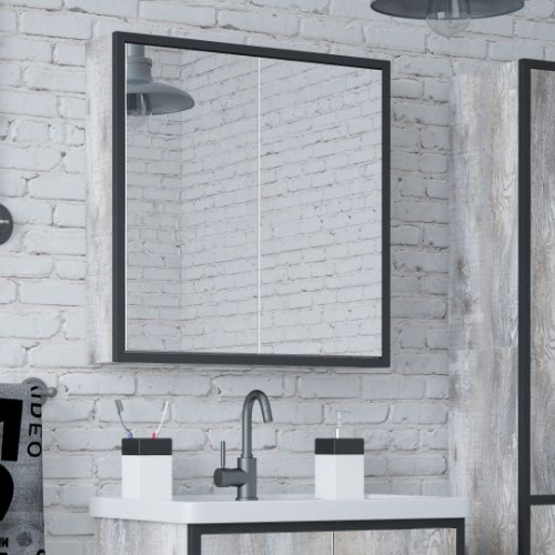 Мебель для ванной Corozo Айрон 70 черный, антик фото 2